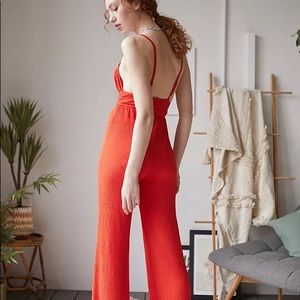 UO Shilo Jumpsuit in cherry red